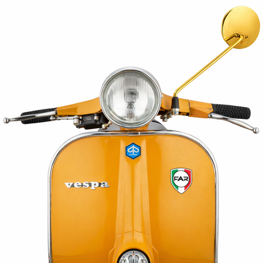 specchietto-retrovisore-sinistro-cromato-universale-per-vespa-vintage-copia – Vista laterale dettaglio FAR