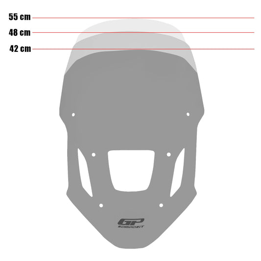 Parabrezzashield Parabrezzascreen Fumé Compatibile per Honda Africa Twin CRF1100L - GP Kompozit