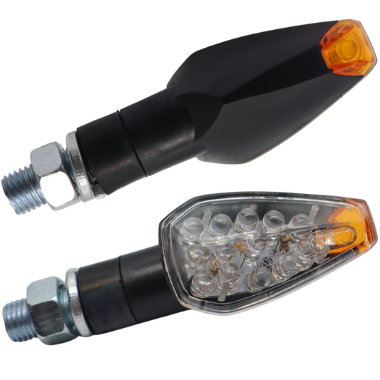 Microindicatori LED Moto Vetro Bianco Luce Arancio 75mm – FAR Italian Design