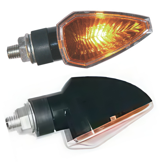 Black Motorcycle Micro Indicators – Approved Short Style