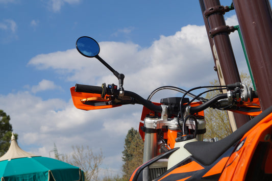 Retrovisore universale a manubrio Flexi Long SX/DX – Carbon Look