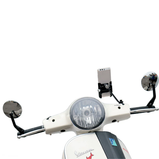 Specchietto Retrovisore Bar End Cromato Vespa GTS / Primavera / Sei Giorni – vista laterale