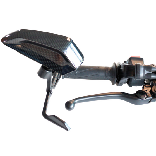 Retrovisore Universale Sinistro Bar End Scheggia Carbon – vista laterale