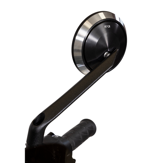 Retrovisore Universale Sinistro a Manubrio Round CNC Black Dream