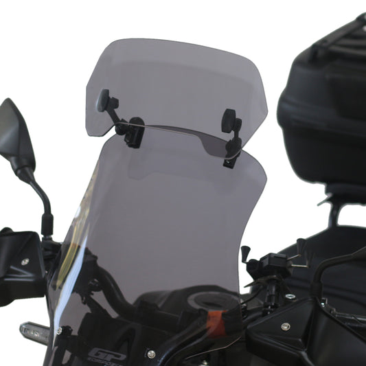 Extensión de Parabrisas para Moto Regulable con Clips – Deflector Antiviento Ahumado – detalle 3