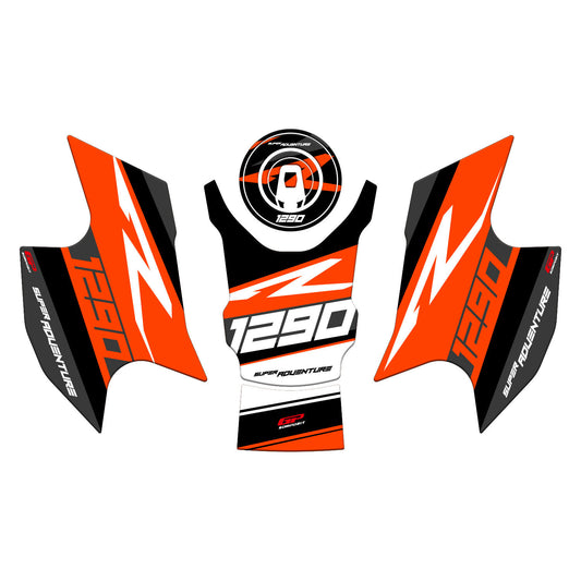Kit Paraserbatoio Arancione per KTM 1290 Super Adventure 2021-2023 – dettaglio 2