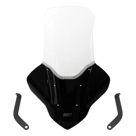 Long Touring Parabrezzashield Parabrezzascreen With Handguard Trasparente Compatibile per Yamaha NMAX 125 / NMAX 155 - GP Kompozit