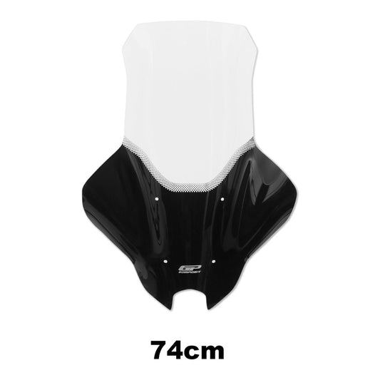 Parabrisas Serigrafiado con Paramanos Transparente 82 cm para Yamaha NMAX 125 / NMAX 155 2025 – GP Kompozit