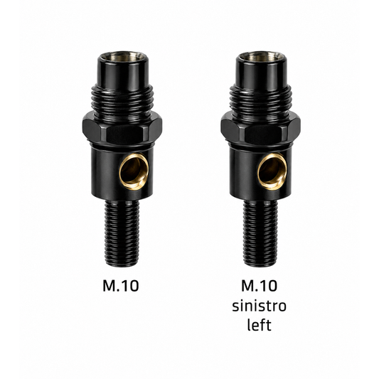 Kit 2 Pinze Universali Cromo/Nero M10x1,25 DX + SX per Retrovisori