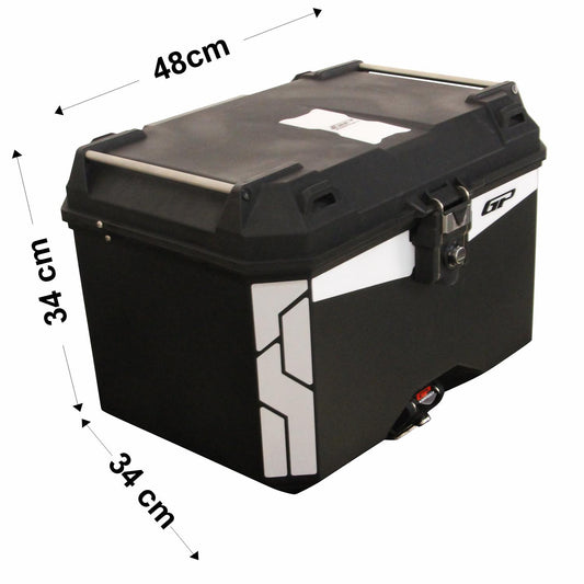 Universal 45 lt Plactic Motorcycle Top Case Nero - GP Kompozit