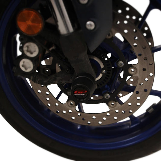 Axle Protezione Crash Wheel Protezione Telaio Set Nero Compatibile per Yamaha YZF-R7