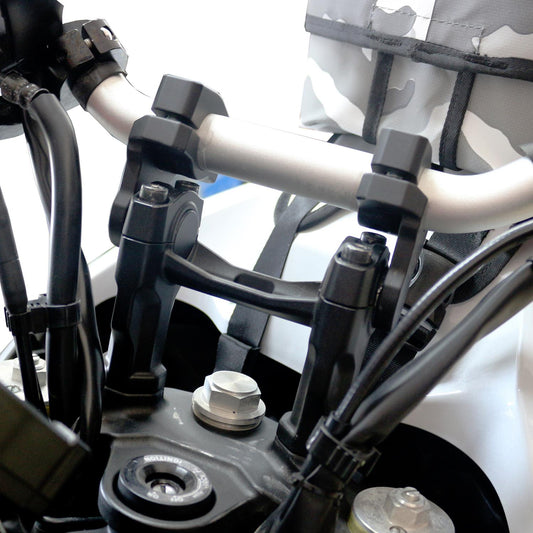 Rialzo Manubrio 28 mm Nero per Yamaha Ténéré 700 2019-2023