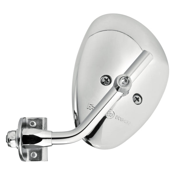 Universal Left Rearview Mirror Shield Vespa / Lambretta Chromed