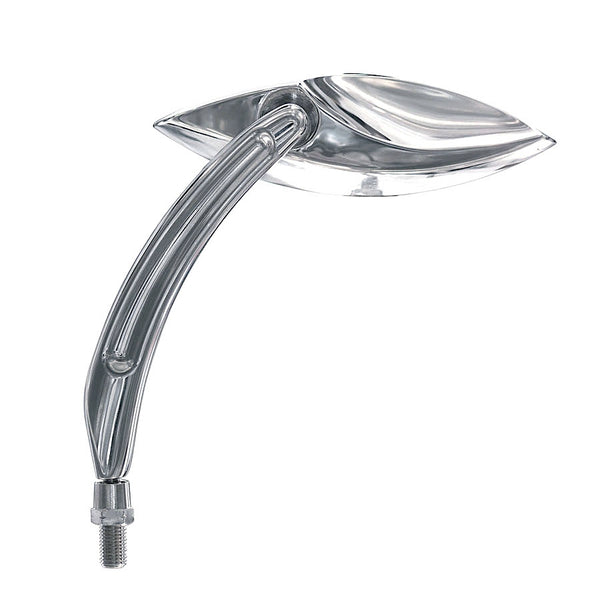 Universal Racing Handlebar Left Mirror – Chrome