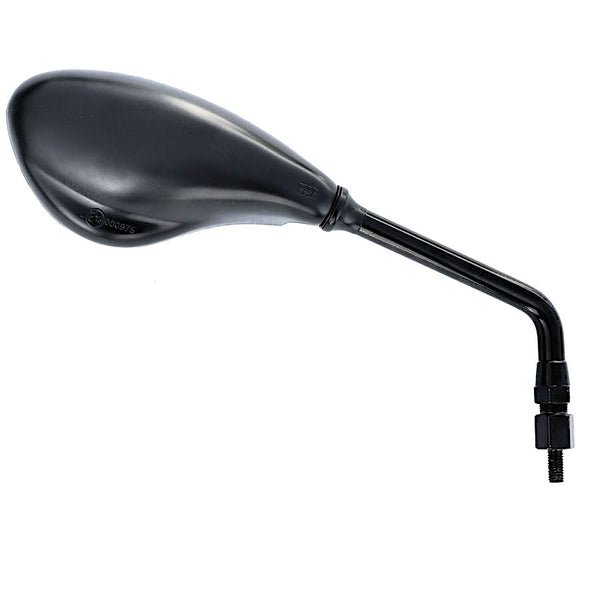 Universal Right Handlebar Mirror – Black Aluminum 250mm