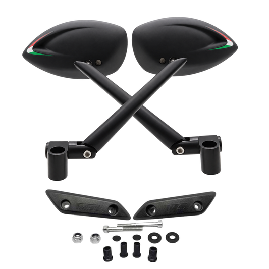 Kit specchietti retrovisori Viper Machete CNC Yamaha T-MAX 560 con copriforo e minuteria