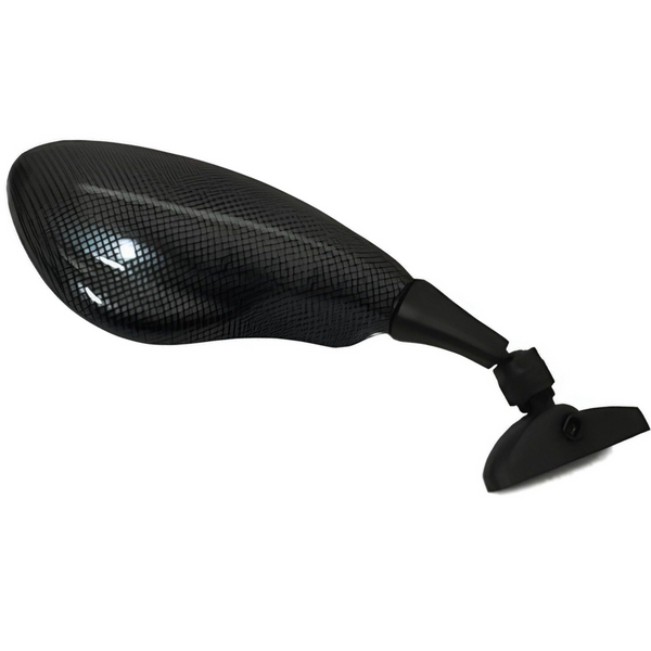 Universal Carbon Look Right Rearview Mirror for Full-Fairing Motorcycles