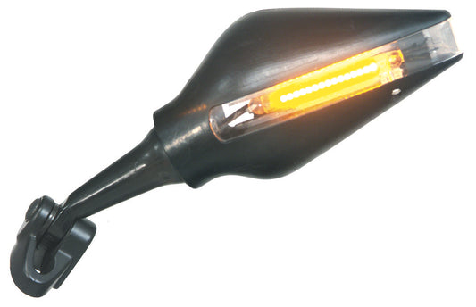 Sports rearview mirror with integrated SX indicator