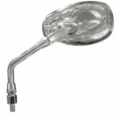 Left Chrome Rearview Mirror Moto Guzzi California / Breva / Griso / Norge / V7 Classic / V9 with Standard Clamp