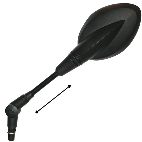 Retrovisore Universale Reclinabile Black Manta – SX/DX