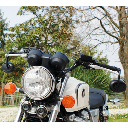 Universeller linker Lenkerenden-Rückspiegel – Dunkeloval Schwarz