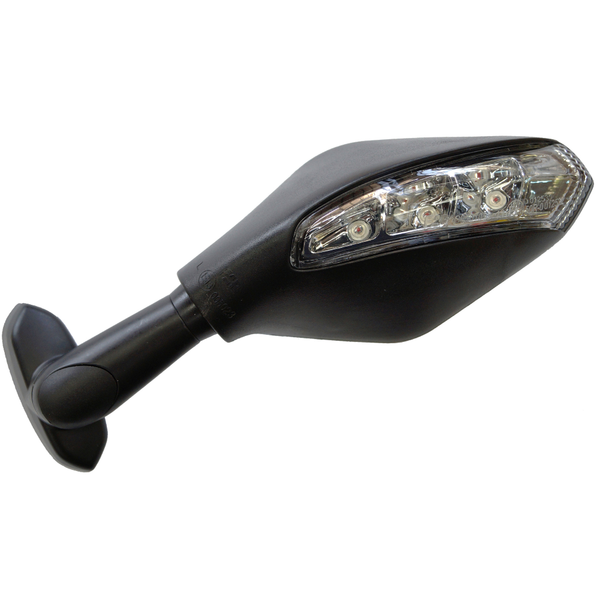 Left Rearview Mirror for Faired Motorcycles with Integrated LED – DarkEdge