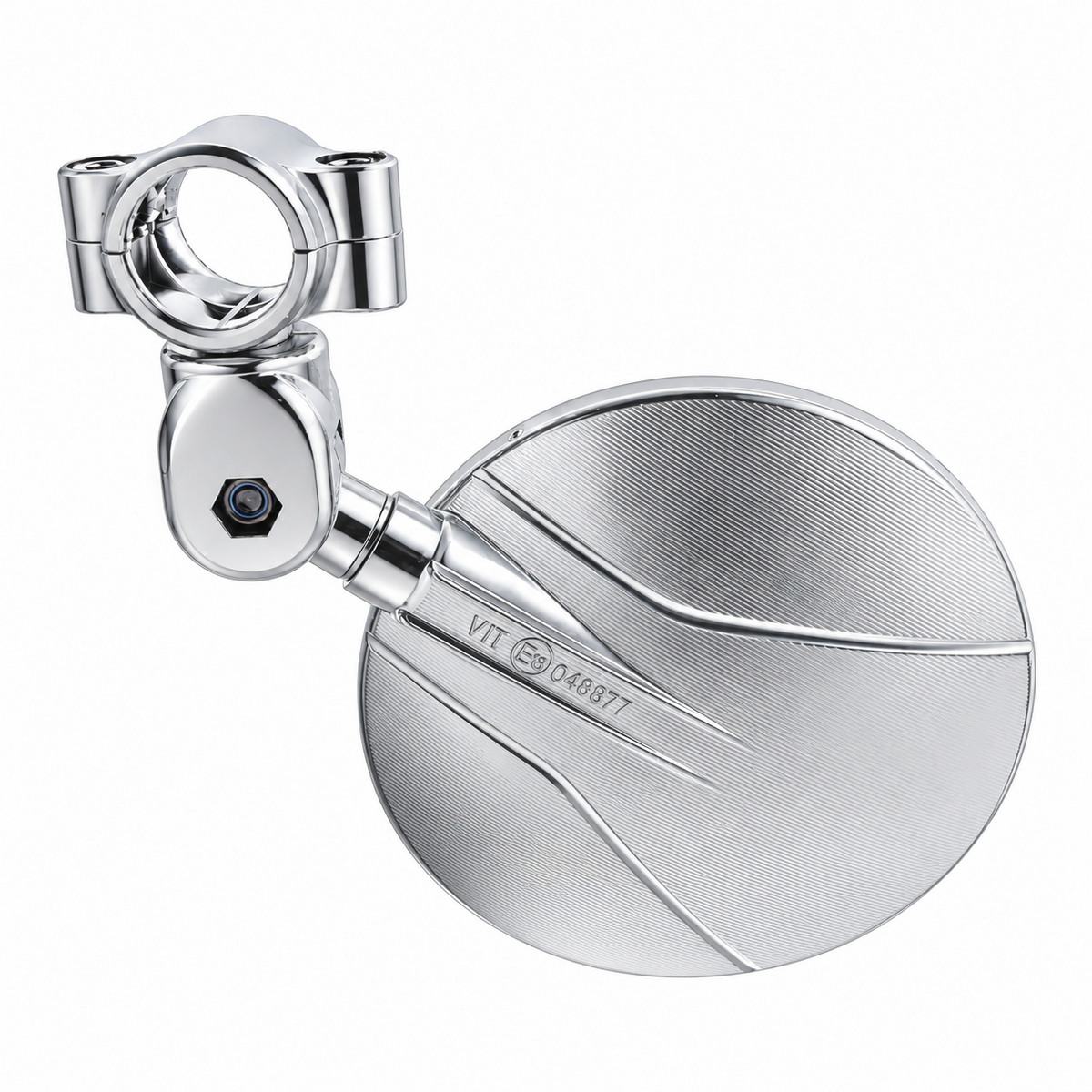 Retrovisore Supermotard Flexi Chrome cromato FAR - vista posteriore