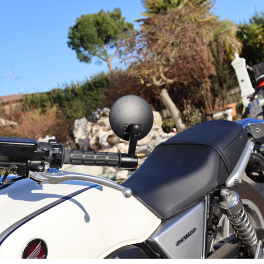 Universal-Lenkerendenspiegel, neu, lang, schwarz – SX/DX