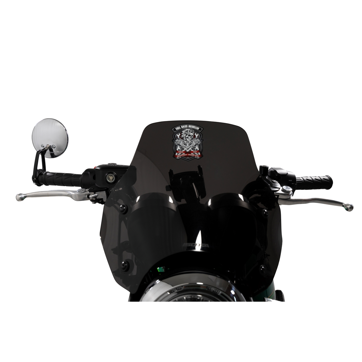 Retrovisore Universale Bar End Small / Short Classic SX/DX – dettaglio montaggio FAR