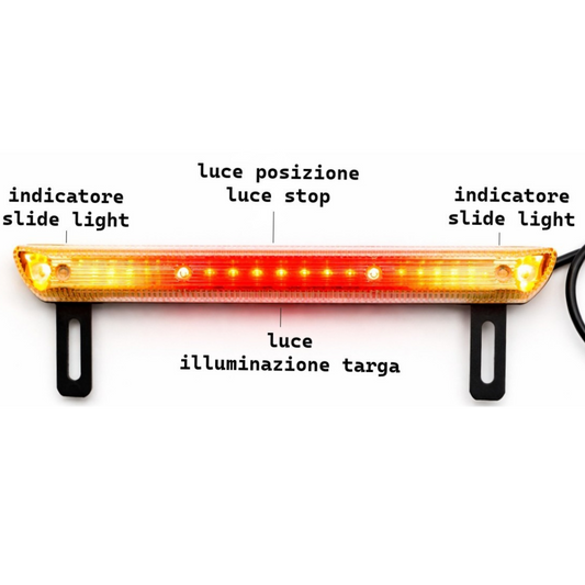 Luce Targa LED Multifunzione 4-in-1 con Indicatori Sequenziali – FAR Italian Design