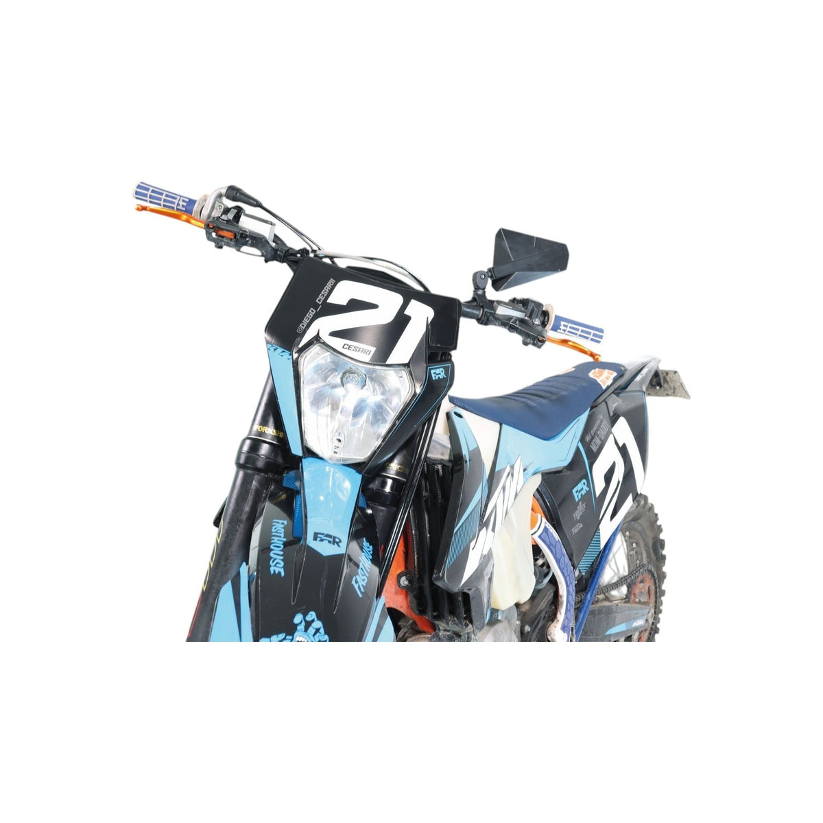 Retrovisor Derecho Cibertrack Flexi con Abrazadera – Universal