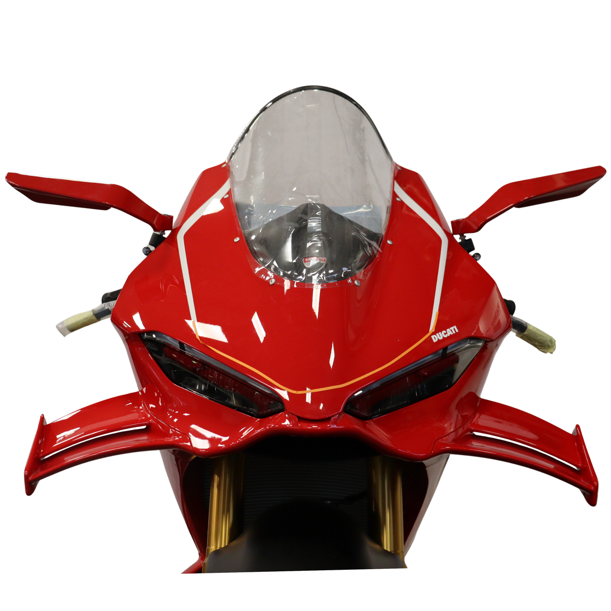Right Dark Saber Mirror Red for Ducati Panigale V4 - V4S - V4R
