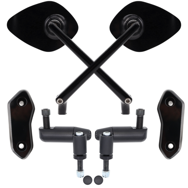Specchietti Retrovisori Laterali In Alluminio Per Yamaha T-MAX 560 2025 - Design Aerodinamico, Lenti Blu Antiriflesso
