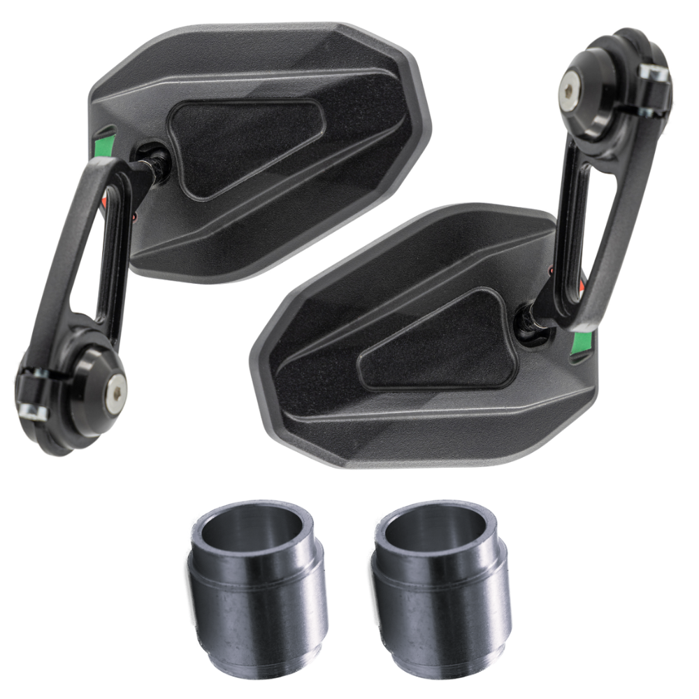 Set Specchietti Retrovisori Area1 Per Scooter GT Union, Miles, Padova - Con Adattatori M8/M10