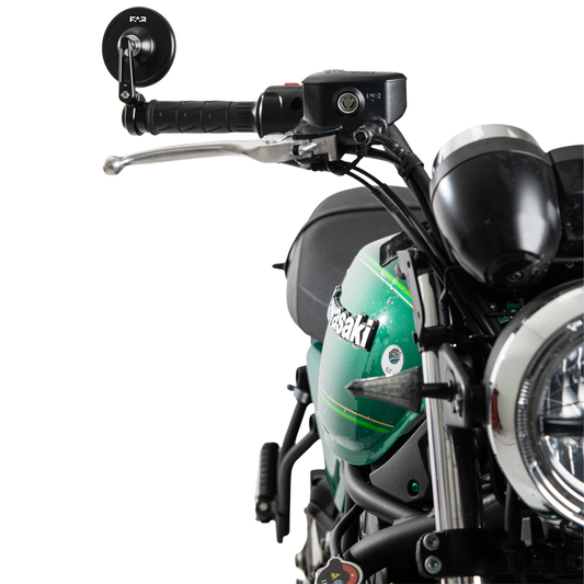 Retrovisore Bar End Round Black Race CNC SX/DX – FAR Italian Design