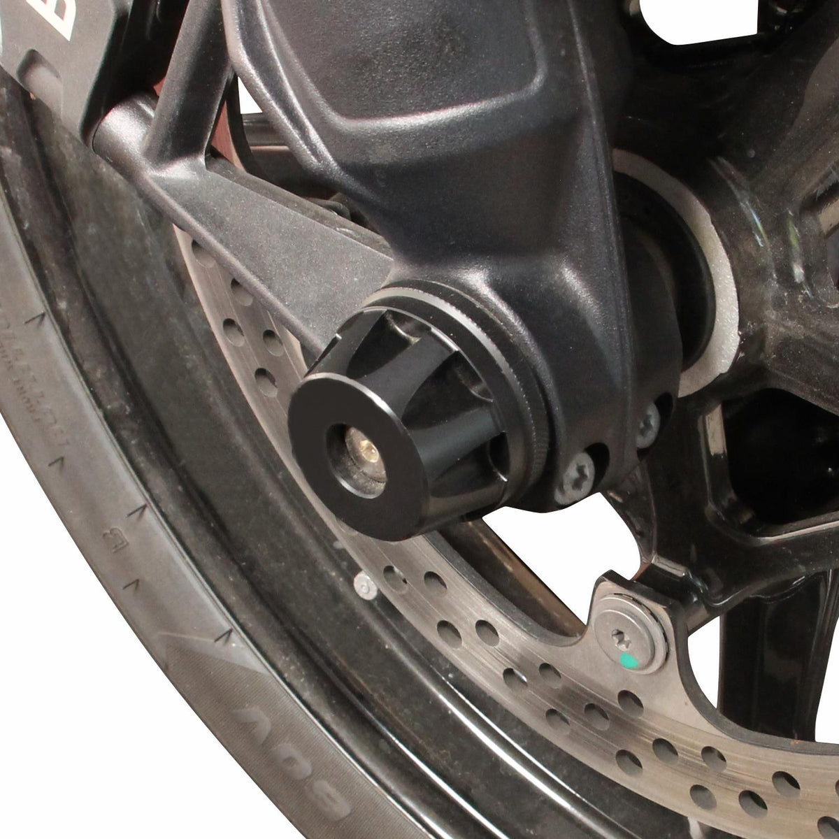 Black Front Axle Sliders for BMW R 1300 GS 2024-2026