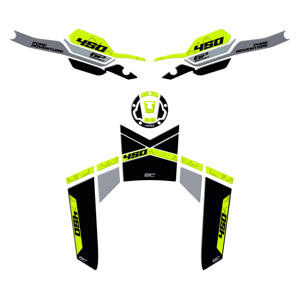 Kit Paraserbatoio Nero per CFMoto 450MT 2024-2026 – dettaglio 2