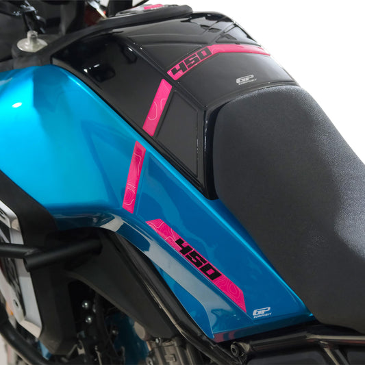 Kit Paraserbatoio Blu per CFMoto 450MT 2024-2026 – GP Kompozit