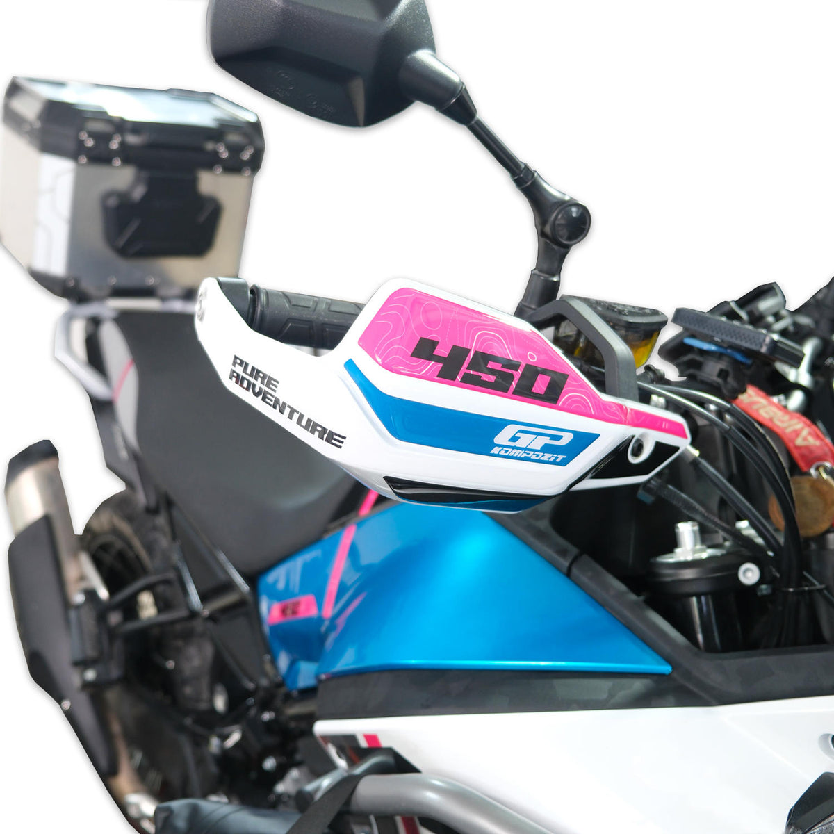 Kit Paraserbatoio Blu per CFMoto 450MT 2024-2026 – dettaglio 5