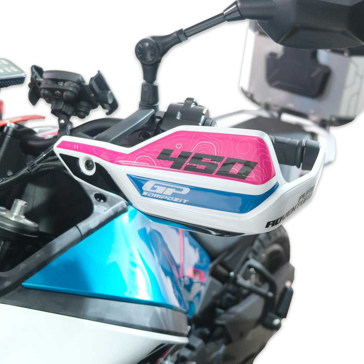 Kit Paraserbatoio Blu per CFMoto 450MT 2024-2026 – dettaglio 6