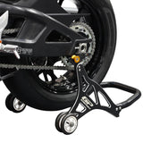 Premium Aluminium Rear Paddock Stand with Adjustable Brackets Black