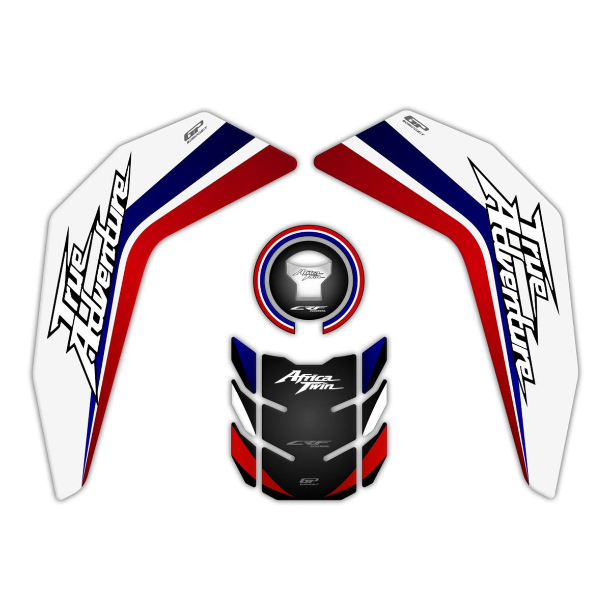 Tricolour Tank Pad Kit for Honda Africa Twin CRF1000L 2016-2019