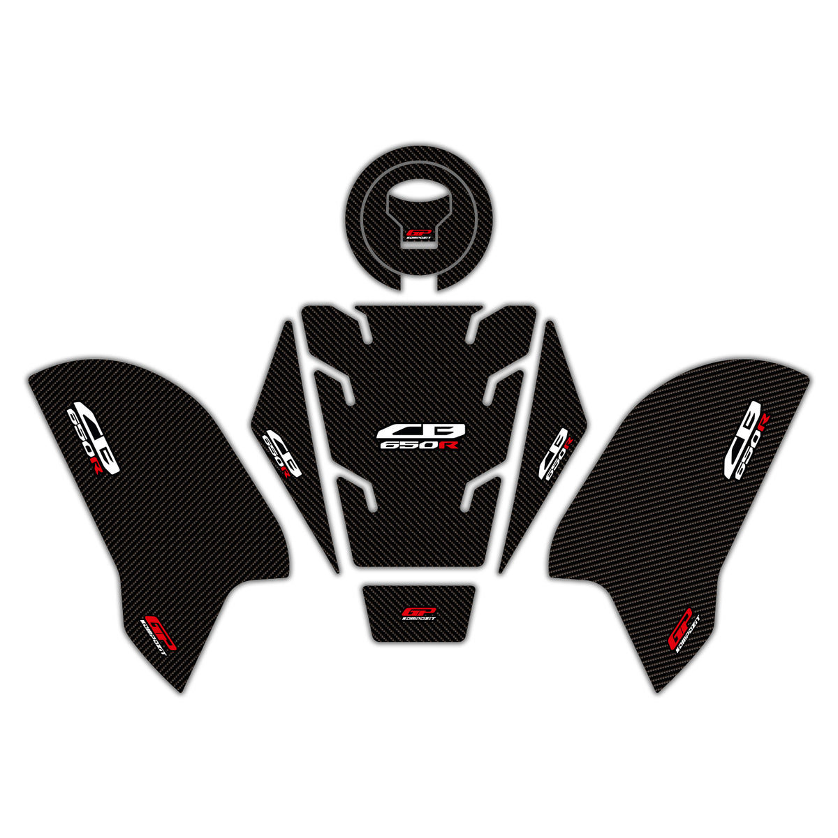 Tankpad-Set Carbon für Honda CB650R 2019-2023