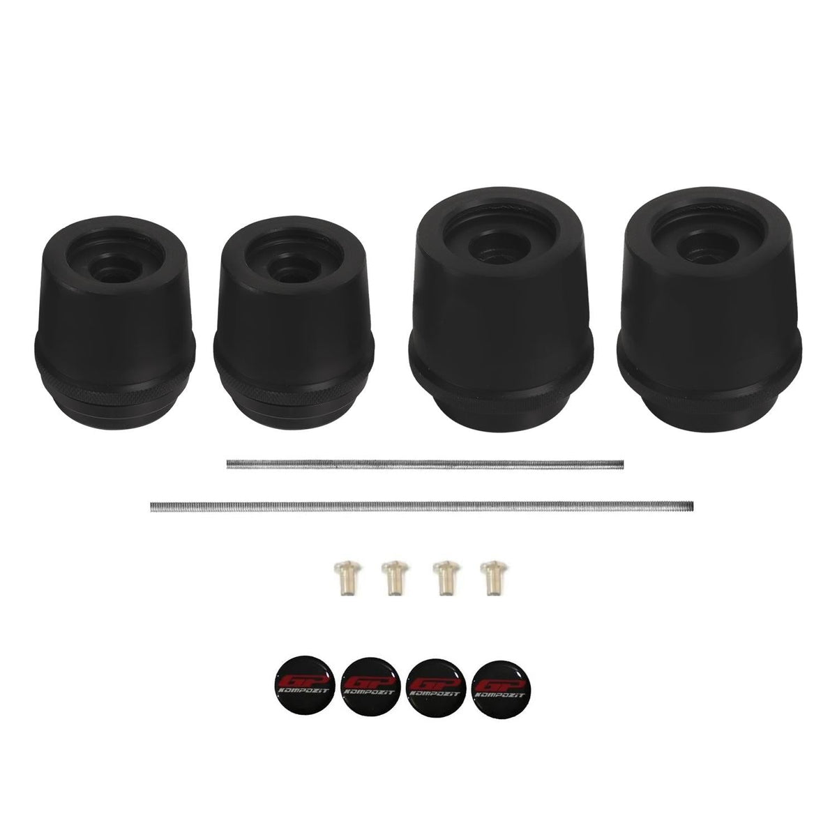 Kit Tamponi Perno Ruota Neri per Honda CB750 Hornet 2023-2026 – Prodotto e kit completo di fissaggio