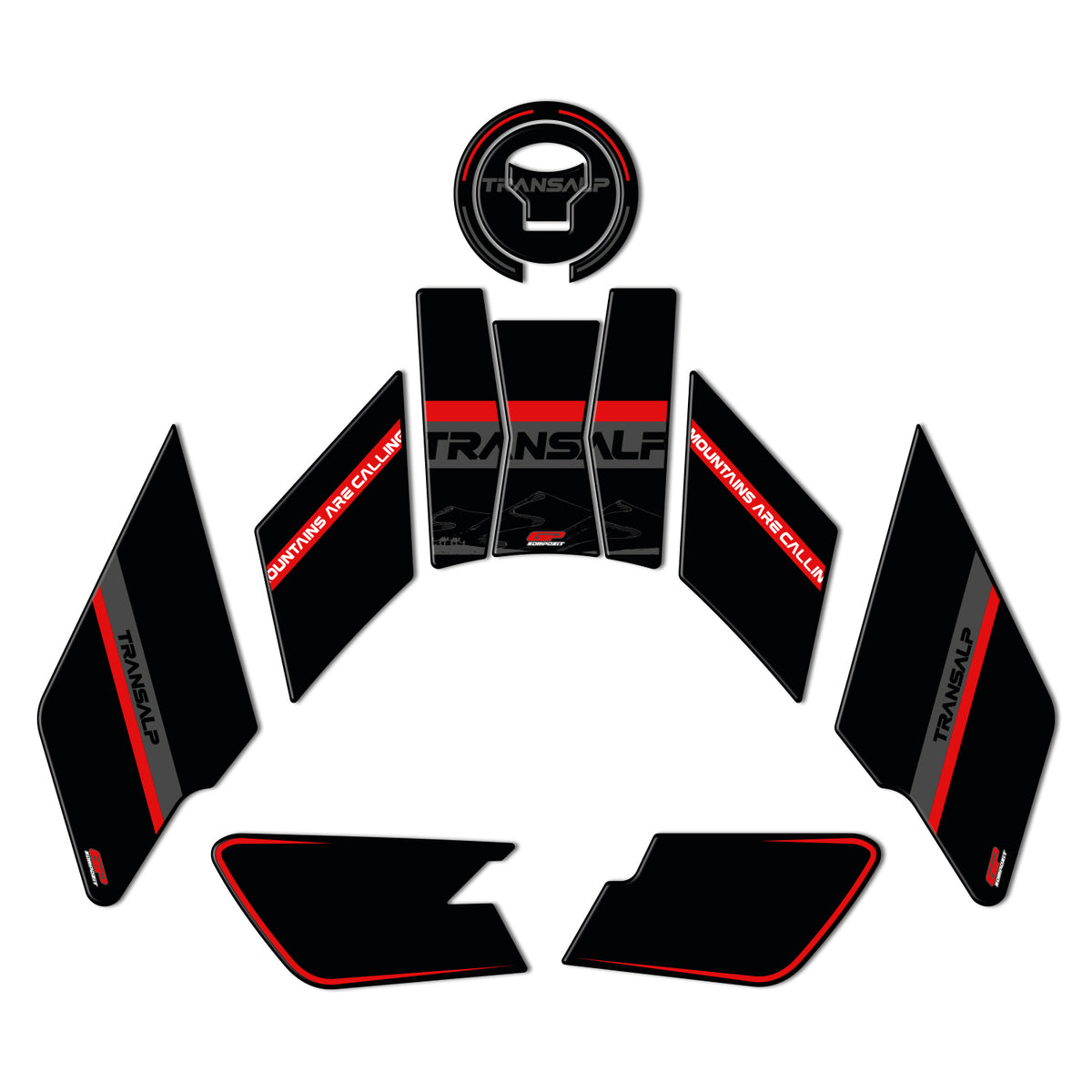 Kit Paraserbatoio Nero per Honda XL750 Transalp 2023-2024 – dettaglio 2