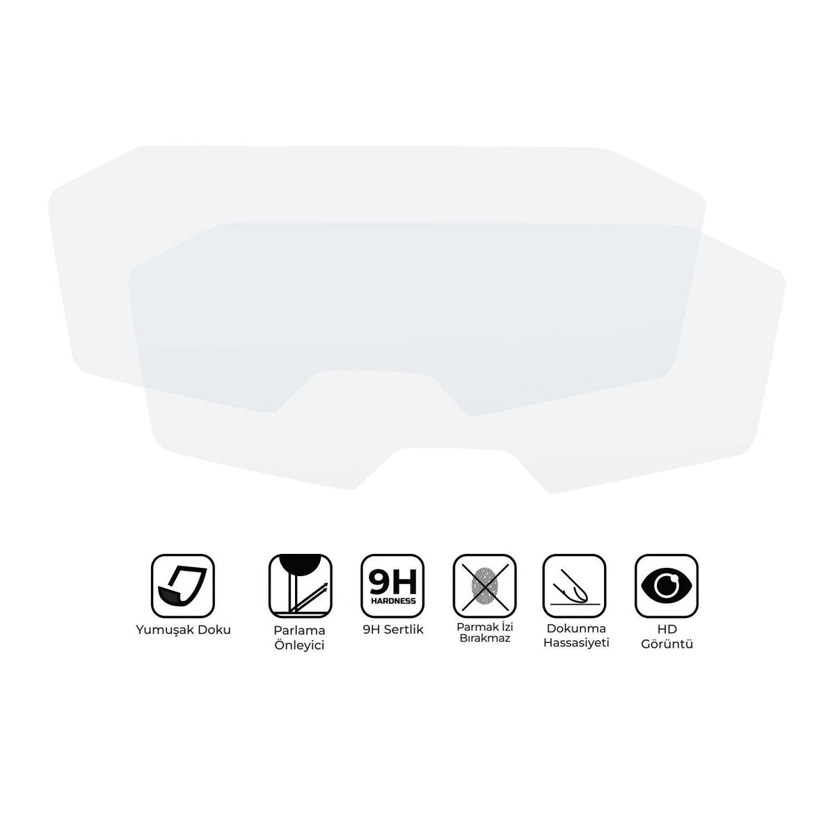 Kit Vetro Protettivo Cruscotto 9H per Yamaha MT-07 2016-2021 – dettaglio 2