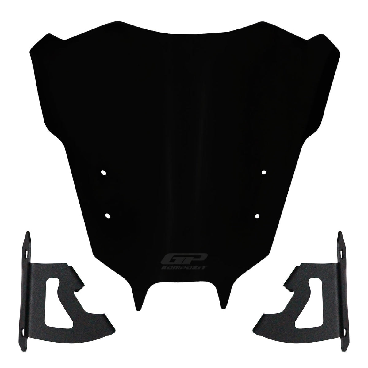 Black Windscreen 30 cm for Yamaha MT-09 2021-2023