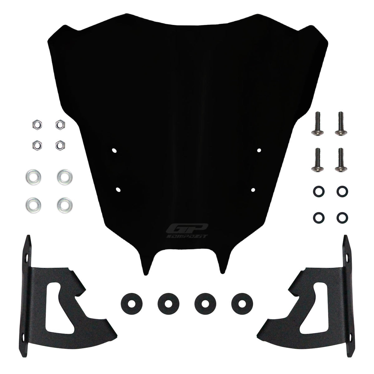 Black Windscreen 30 cm for Yamaha MT-09 2021-2023
