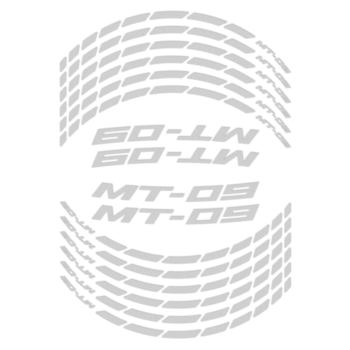 Strisce Riflettenti Cerchi Grigie per Yamaha MT-09 2013-2023 – dettaglio 2