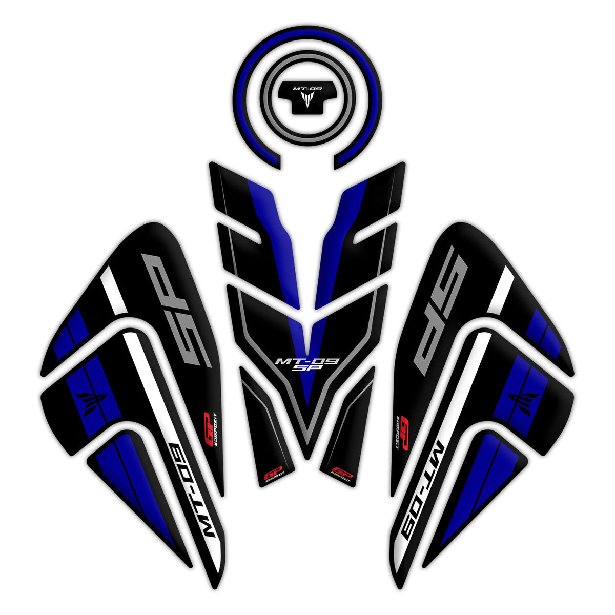 Kit Paraserbatoio Nero/Blu per Yamaha MT-09 SP 2021-2023 – GP Kompozit